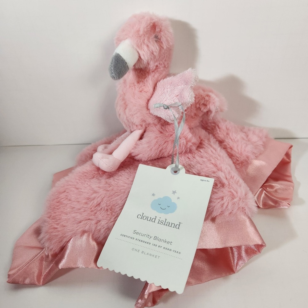 NEW Cloud Island Lovey Pink Flamingo Security Blanket Soft Baby Toy Baby Gift